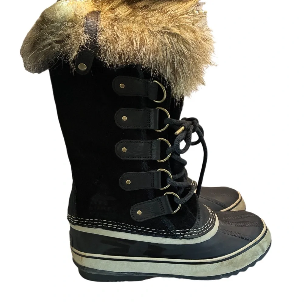SOREL Women's Joan of Arctic Waterproof Winter Boots in black/quarry Size 10